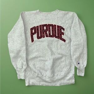 Vintage Purdue University Floral Lettering Champion Reverse Weave Sweatshirt Lrg